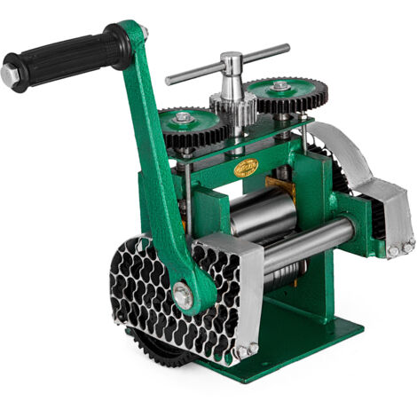 VEVOR Manuelle Rolling Mill Kombination Walzwerk 120mm Handwalzwerk Maschine 80mm Maschine Schmuck mit Gute Verschleißfestigkeit Tablettierung Vierkantdraht für Schmuck Design und Reparatur (1/5)