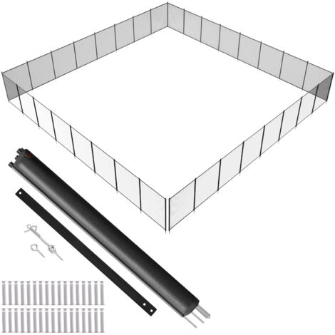 VEVOR Poolzaun 1,21 x 29,26 m abnehmbarer Kindersicherheits-Poolzaun, einfache DIY-Installation, Schwimmbadzaun, 340 g Teslin-PVC-Poolzaunnetz, Zum Schutz von Kinder und Haustiere