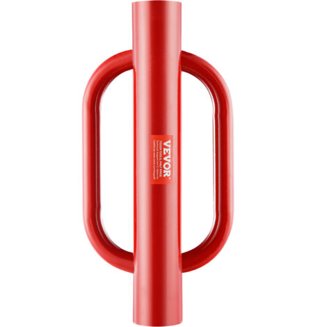 VEVOR Zaunpfostenramme mit Griffen,10,4 cm Innendurchmesser,T-Pfostenramme,9,9 kg,robuster Handpfostenrammer aus Karbonstahl,Lochgräber für Farmzäune für U-Kanäle,Schilderpfosten,Holzpfosten,rot (1/5)