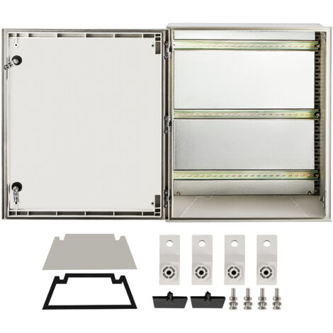 VEVOR Schaltschrank NEMA-Stahlgehäuse 60 x 50 x 23 cm NEMA 3X Glasfaser-Schaltkasten, IP66 wasserdicht und staubdicht, elektrischer Anschlusskasten für den Außen-/Innenbereich, mit Montageplatte (1/5)