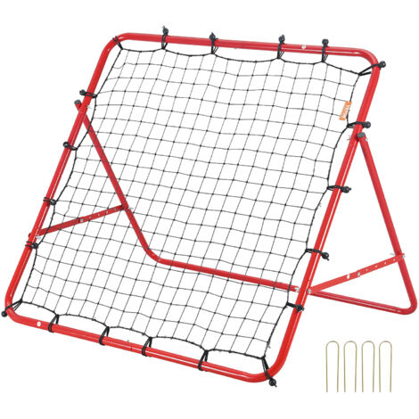 VEVOR Fußball Rebound Netz Tragbares Prellwand Fußball 48 x 48 mm, Rebounder Fußball Eisenrohr & PE-Netz Kinder & Jugendliche Verstellbar Fußballtor Rebounder Kicker für Fußball Training (1/5)