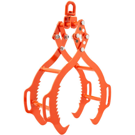 VEVOR Profi Forstzange 609-710 mm, Schleppzange mit 4 Krallen, drehbare Holzzange aus Stahl, Tragfähigkeit 453 kg, gezahntes Klauendesign, Holzgreifer, Hakenzange für LKWs, Traktoren, Trolleys