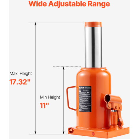 BSD Flaschenwagenheber 50T – Hydraulischer Schwerlast-Stempelheber, Hubhöhe 265–445 Mm, Kolben 71 Mm, CE – Für LKW & Werkstatt