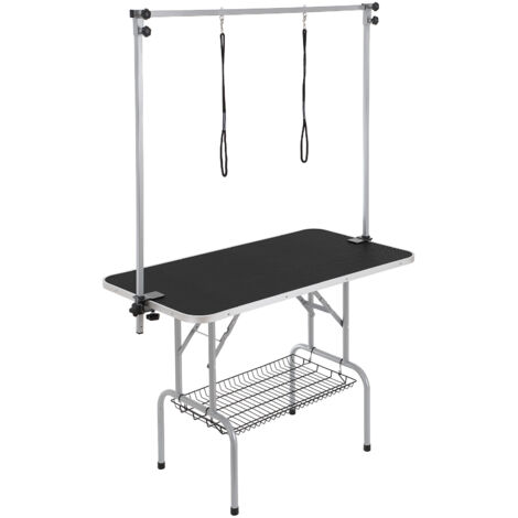 VEVOR Trimmtisch 1300x617x1818mm Schertisch Edelstahl Hundepflegetisch 150kg Tragfähigkeit Frisiertisch Hund Faltbar Tierpflegetisch 1137,9x609,6mm Desktop Ideal für Baden Trimmen Trocknen Bürsten (1/5)