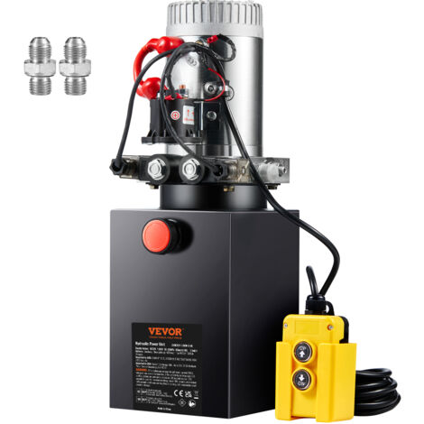 VEVOR Hydraulikpumpe Hydraulikaggregat 12 V Hydraulikaggregat 1600 W, Doppelwirkende Hydraulikpumpe Hydraulic Power Pack, 2 Gal Tank Hand Pump Hydraulikaggregat, für Aufzüge, Gabelstapler usw. (1/5)