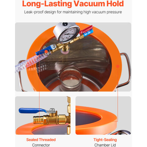 VEVOR Vakuumpumpen-Kit 3,5CFM 99L/min mit Edelstahl-Vakuumkammer 11,4L 1-stufig (3 Gallon Vacuum Chamber with Pump) ab 93 € (August 2026) | Vergleiche 5 Angebote auf VEVOR Vakuumpumpen-Kit 3,5CFM 99L/min mit Edelstahl-Vakuumkammer 11,4L 1-stufig (3 Gallon Vacuum Chamber with Pump) ab 93 € (August 2026) | Vergleiche 5 Angebote auf