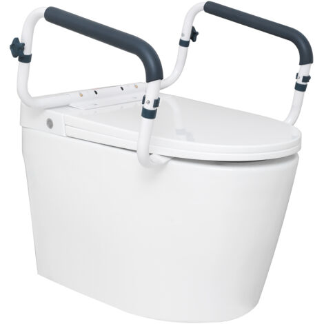 VEVOR Toiletten Aufstehhilfe Toilettensitzerhöhung Armlehne 410–510 mm Einstellbare Breite, 136 kg Tragfähigkeit Robust WC Aufstehhilfe Toiletten Haltegriffe Toilettensitzerhöhung WC Haltegriff (1/5)