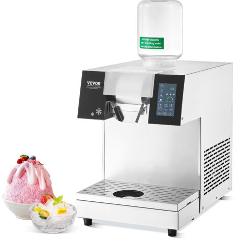 VEVOR Kommerzielle Schneeflocken-Eismaschine Schneeeisbereiter, 230 kg / 24 h Schneeflocken-Eismaschine, Edelstahl-Eisrasierer, elektrischer Schneekegel-Maker mit Luftkühlsystem & Touch-LCD (1/5)