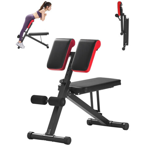VEVOR multifunktionale Hantelbank für Ganzkörpertraining, Hyperextensionsbank Rückenverlängerung römischer Stuhl 150 kg belastbare verstellbare und faltbare Rückentrainer Heim-Fitnessstudio (1/5)