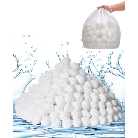 VEVOR Filter Balls für Sandfilter, 2,1 kg, Filterbälle ersetzen Pool-Filtersand, wiederverwendbare Filtermedienbälle aus Polyesterfaser mit Waschbeutel, für Schwimmbecken, Aufstellbecken, Aquarium (1/5)