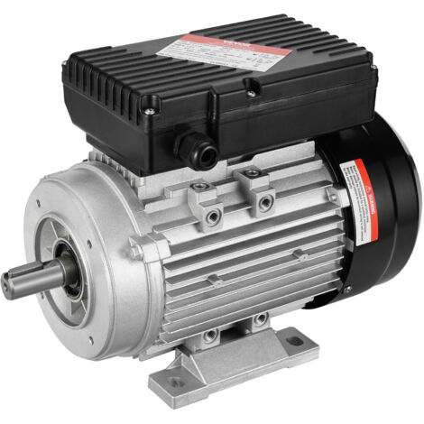 VEVOR 0,75 kW Elektromotor 1400 U/min, AC 220–240 V, 5,45 A, 80, B34-Rahmen, Luftkompressormotor einphasig, 19 mm Keilwelle, Rechts-/Linkslauf für landwirtschaftliche Maschinen und allgemeine Geräte
