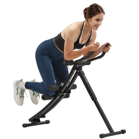 VEVOR Bauchmuskeltrainingsgerät Bauchtrainer AB-Maschine für Fitnessstudio, Bauchtrainer 200 kg Gewichtskapazität, Bauchmuskeltrainer Krafttraining, klappbares verstellbares Fitnessgerät Schwarz