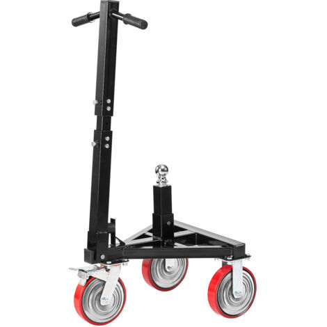 VEVOR Rangierhilfe Anhänger, Anhängerwagen, 1587 kg Stützlast, 460 & 560 mm Höhe, 50,8 mm Kugel, 20,32 cm Schwenkräder, verstellbare Grifflänge, zum Bewegen von Wohnmobilanhängern und Booten