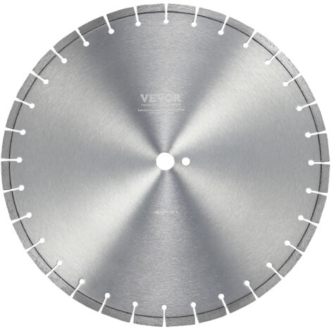 VEVOR Diamantsägeblatt Betonsägeblatt 45 cm für Nass- oder Trockenarbeiten, 12 mm Diamantsegmentsägeblatt mit flachen Zähnen, Mittellochdurchmesser 25,4 mm, für Beton, Zementplatten, Fliesen, Ziegel (1/5)
