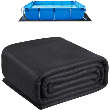 VEVOR Rechteckige Poolunterlage, 3,6 x 7,3 m, Bodenplane für oberirdische Schwimmbecken, extra dicke Bodenschutzplane, Poolmatte aus Geotextilmaterial, verlängert die Lebensdauer der Folie (1/5)