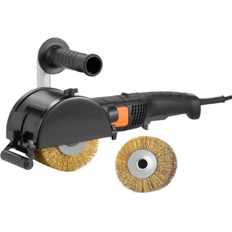 VEVOR Poliermaschine, 1300 W, 6 variable Geschwindigkeiten, Oberflächenbearbeitungswerkzeug, handgeführte elektrische Metall-Poliermaschine mit Stahldraht-Polierrad für Edelstahl, Holz (1/5)