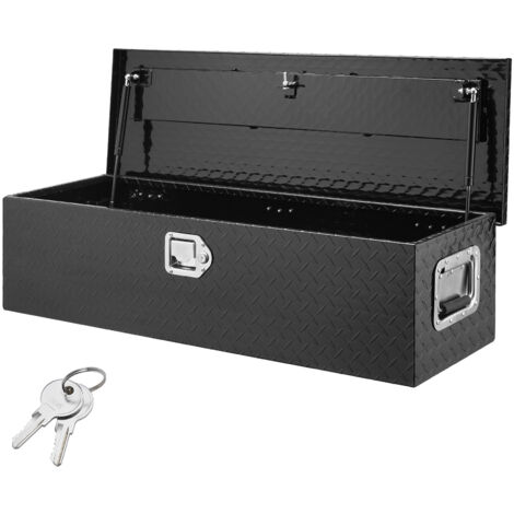VEVOR 990 x 330 x 254 mm Werkzeugkasten für Lkw-Ladefläche, Abschließbar 83 L Truckbox Werkzeugbox Aufbewahrungs-Werkzeugkasten, 39 kg Tragfähigkeit Werkzeugkiste Organizer für Wohnmobil, PKW Schwarz (1/5)