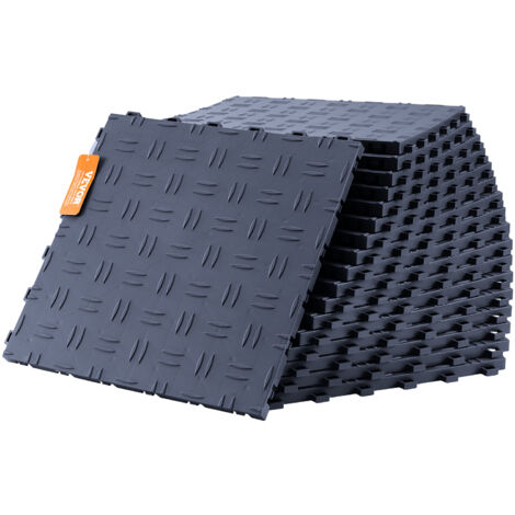 VEVOR Piastrelle per Garage ad Incastro, Confezione da 50 Piastrelle per Pavimenti per Garage in PP 305x305x13,4mm Texture Antiscivolo per Garage, Scantinati, Officine di Riparazione