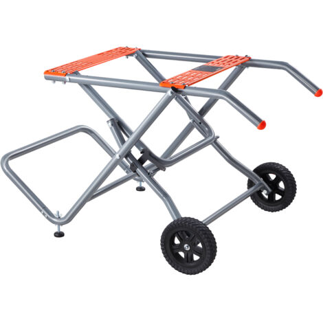 VEVOR Supporto per Troncatrice da Tavolo Portatile, Capacita di Carico di 158,76 kg Tavolo per Troncatrice da Tavolo Pieghevole con Ruote in Gomma da 203 mm Costruzione Robusta, Facile da Riporre