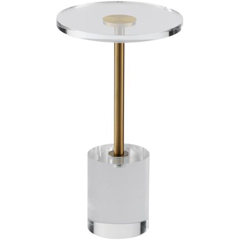 VEVOR Tavolino Rotondo 302x543 mm Tavolino da Caffe in Acrilico Carico max. 10 kg, Soggiorno Camera da Letto Balcone Tavolino Trasparente, Tavolino Rotondo Basso per Salotto Soggiorno Ufficio Balcone (1/5)