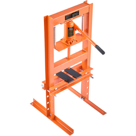 VEVOR Pressa Idraulica a Pavimento da Officina Garage Forza di Pressatura Massima di 6 Tonnellate, Pressa Idraulica da Officina Manuale Corpo in Acciaio al Carbonio Altezza Regolabile tra 55-250 mm