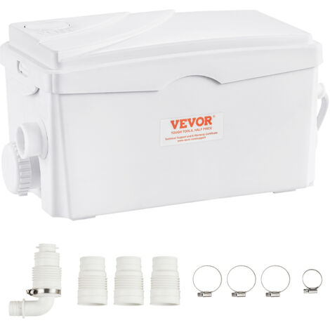 VEVOR Pompa Trituratore 350 W Portata 6000 L/h Prevalenza 7 m Maceratore Pompa da per Acque Luride con 3 Ingressi Acqua per Cantina, Macchina per lo Smaltimento delle Acque Reflue della Lavanderia