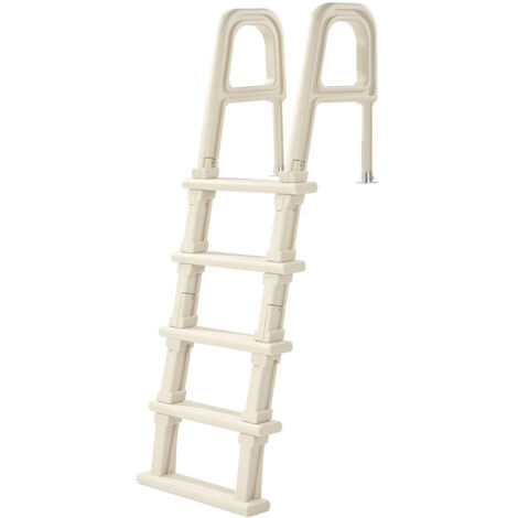 VEVOR Scala per Piscina con Corrimano Doppio a 5 Gradini Inclinata a 75° Scaletta per Piscina, Gradini Antiscivolo Resistenti, Capacita di Carico 136 kg per Piscine Interrate e Fuori Terra 121-137 cm (1/5)