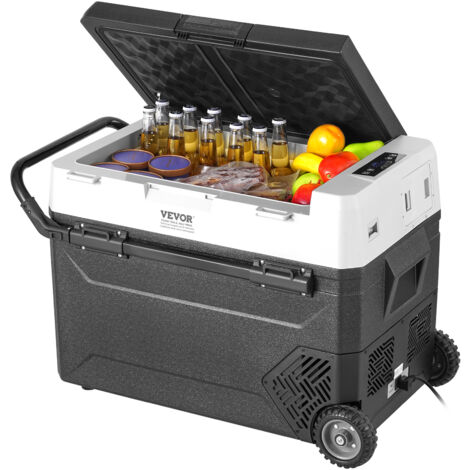 VEVOR Frigorifero Portatile per Auto, Frigorifero 12 V, Congelatore Portatile Zona Singola 60 L, Temperatura Regolabile - 20  20 ℃, Refrigeratore a Compressore per Casa, Esterno, Camper, Auto