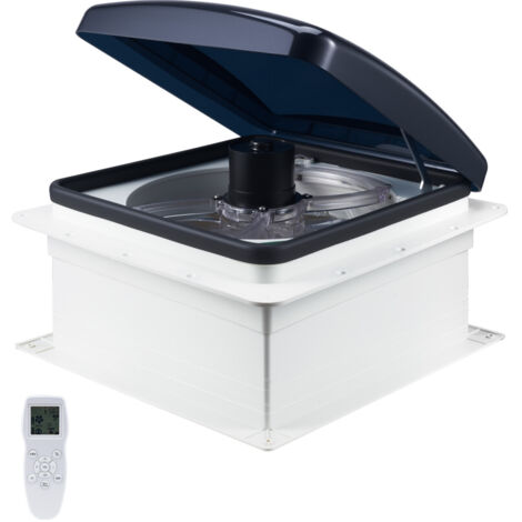 VEVOR Ventilatore di Sfiato per Camper da 35,6 cm 12 V Ventilatore da Tetto per Camper, 10 Velocita con Telecomando, Motore CC Integrato, Coperchio Superiore Elettrico, Pala del Ventilatore da 30,5 cm