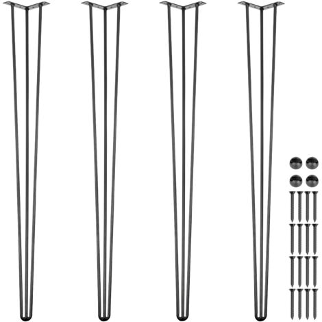 VEVOR Gambe da Tavolo da Scrivania 40 Pollici per Impieghi Gravosi di Ferro, 4 Pezzi Gambe da Tavolo a Forcina per Scrivania, Adatte per Tavolini, Divani, Panche in Legno, Seggioloni, Tavolini da Bar