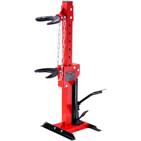 VEVOR Kit Compressore a Molla Ammortizzatore Idraulico per Auto Corsa da 320mm, Kit di Strumenti Compressore a Molla Cilindro Idraulico 4,5T con Pedale per Rimozione Molle di Sospensione per Auto SUV
