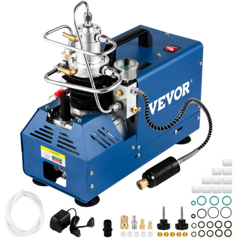VEVOR Compressore Elettrico ad Alta Pressione 1800W Pompa ad Aria Compressa 4500 PSI 30 MPA, Compressore per Carabine Bombole Subacquee, Bombole di Paintball Arresto Automatico