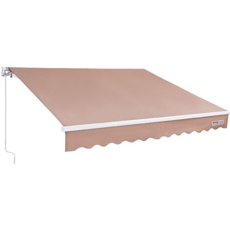 VEVOR Tenda da Sole Retrattile 3 x 2,4 m, Tenda da Sole Manuale per Balcone Cortile Giardino 40°-90° Frangivento Anti Raggi UV, Tenda Parasole Frangivista RetrattileTerrazza Balcone Giardino Cortile (1/4)