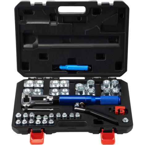 VEVOR Kit di Attrezzi per Svasatura Idraulica a 45° per Tubi da 3/16" a 1/2", Strumento di Svasatura Idraulico con 4 Cono Svasato, Doppio Strumento di Svasatura Materiale Adatto per Espandere Tubi