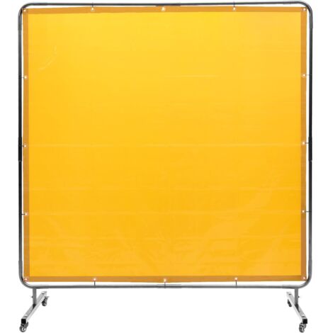 VEVOR tenda per saldatura 1,8x1,8 m tenda di protezione per saldatura in vinile ignifugo parete di protezione per saldatura con 4 ruote girevoli e coperta per saldatura con protezione UV a 6 livelli (1/5)
