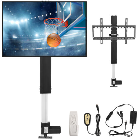 VEVOR TV Supporto di Sollevamento Massimo 50 Pollici, Regolabile in Altezza 97,4-167,4 cm, Meccanismo di Sollevamento Motorizzato TV Telaio Elettrico per Televisore