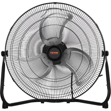 VEVOR Ventilatore da Pavimento, 3 Velocita, Ventilatore Industriale ad Alta Velocita da 450 mm 113,26 m³/min Inclinazione Regolabile a 360° per Casa, Palestra, Ufficio, Garage, Negozio Commerciale