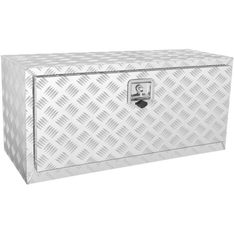 VEVOR Cassetta Portaoggetti Sottoscocca per Camion, Cassetta Portaoggetti per Pickup 36"x14"x16", Cassetta Attrezzi in Alluminio Scatola Portaoggetti per Rimorchio Maniglia a T Camion, Furgone, Rimorc