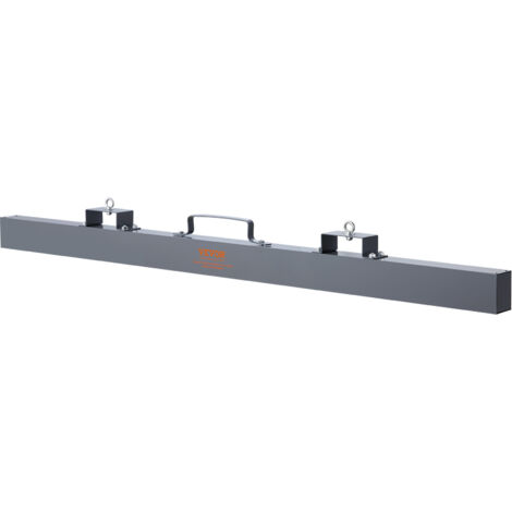 VEVOR Barra Spazzatrice Magnetica da Appendere per Forche di Benne Carrello Massima Forza 47,6kg Lunghezza 183cm, Barra Sospesa Magnetica Raccoglitore di Trucioli Metallici per Pavimenti 183x7,7x20 cm