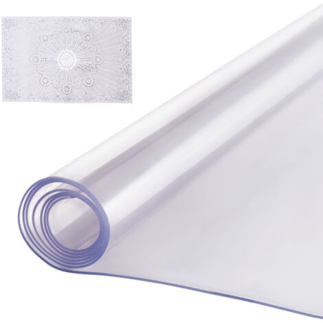 VEVOR Tovaglia Protezione Tavolo, Tappetino da Tavolo Rettangolare in Plastica 609,6 x 1219 mm Pellicola Protettiva Impermeabile per Tavolo, Tovaglia, Tavolo da Lavoro per Ufficio, Tavolo da Pranzo (1/5)
