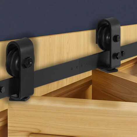 VEVOR Kit di Binari per Porte Scorrevoli Pieghevoli, Binari di Montaggio Superiore 1016 mm, Scorrimento Fluido Silenzioso, Facile da Installare, per 2 Porte per Armadio, Dispensa, Lavanderia