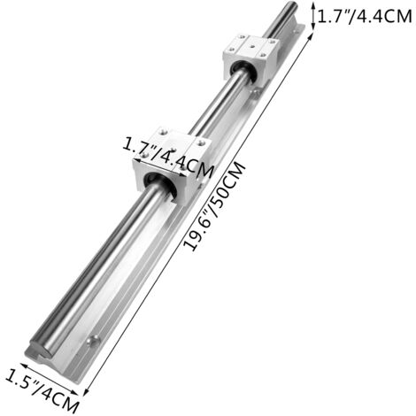 CNCMARKET SBR20 - Guida lineare da 200 mm, 4 binari scorrevoli con 8
