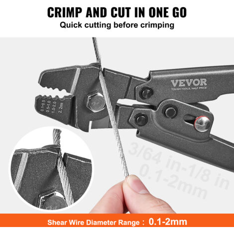 Pinza Crimpatrice Professionale Per Capicorda A Cricchetto &ndash; Attrezzo Da Elettricista Per Cavi Da 1.5 A 6 Mm&sup2;
