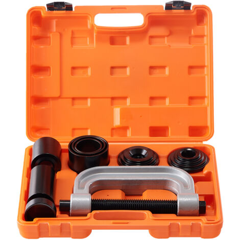 VEVOR Kit di Pressatura per Giunto Sferico 10 Pezzi in Valigetta da Garage Officina per Riparazione Veicoli in Materiale Acciaio al Carbonio per Auto 4WD, Kit Attrezzatura Giunti Sferici a Telaio C