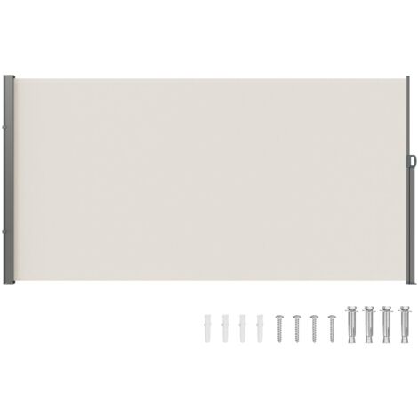 VEVOR Tenda Laterale Retrattile, Schermo Privacy Esterno Giardino Balcone Terrazza 180x350 cm, Frangivista Retrattile Poliestere 180g Impermeabile, UV30+ Paravento Divisorio per Cortile Balcone Beige (1/4)