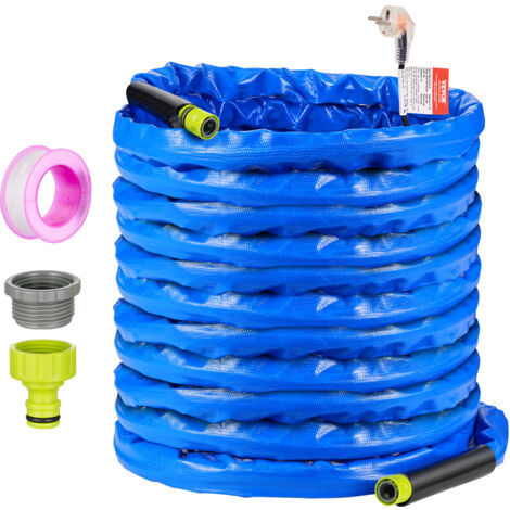 VEVOR Tubo per Acqua Riscaldata da 30,5 m Tubo per Acqua Potabile Riscaldata per Camper con Copertura Ondulata, Protezione Antigelo Fino a -42,7 ℃ Autoregolante Automatico, Diametro Interno 15,87 mm (1/5)