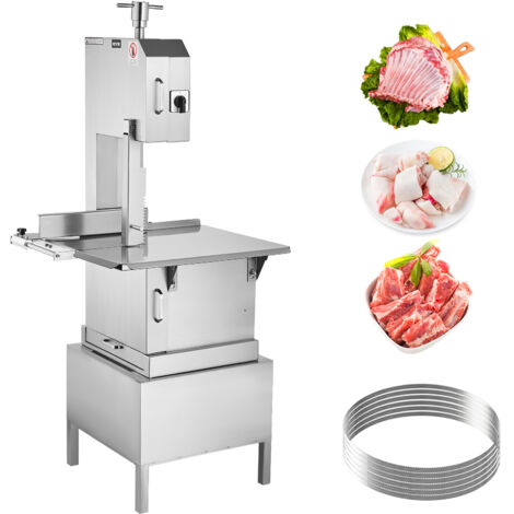 VEVOR Segaossa Elettrica da Terra Uso Commerciale in Acciaio Inox per Carne Ossa da Macellerie 2200W Produttivita max. 1500kg/ora, Macchina Segaossa Elettrica Spessore di Taglio 4-220mm Altezza 320mm (1/5)