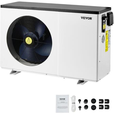 VEVOR Pompa di Calore Elettrica per Piscina, Capacita 3,22-15,25 kW, Riscaldatori Frequenza Variabile a Risparmio Energetico Piscine Fuori Terra 30-60 m³, Riscaldamento Scaldabagno AC 220-240 V 50 Hz