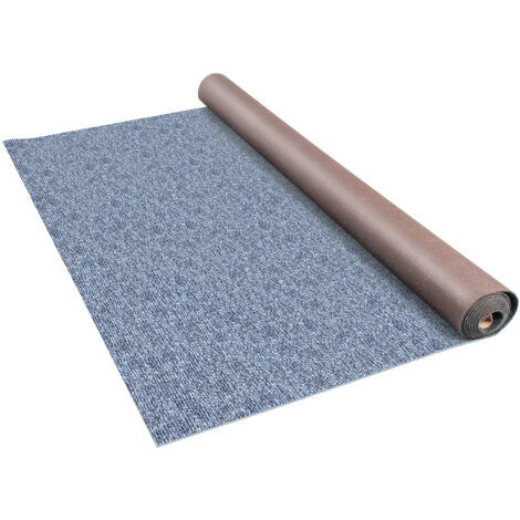 VEVOR Tappeto Esterno 1,8 x 4 m, Moquette Antiscivolo, Tappeto Interno, Colore Grigio, Tappeto per Interno e Esterno, Materiale Fibra di Poliestere + TPR, Facile da Taglio e Pulire