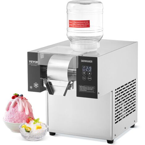 VEVOR Macchina per Ghiaccio a Fiocchi di Neve Commerciale, 170 kg/24 Ore, Macchina per Ghiaccio Tritato in Acciaio Inox, Sistema di Raffreddamento ad Aria per Dissipazione Calore, per Panetteria, Bar (1/5)